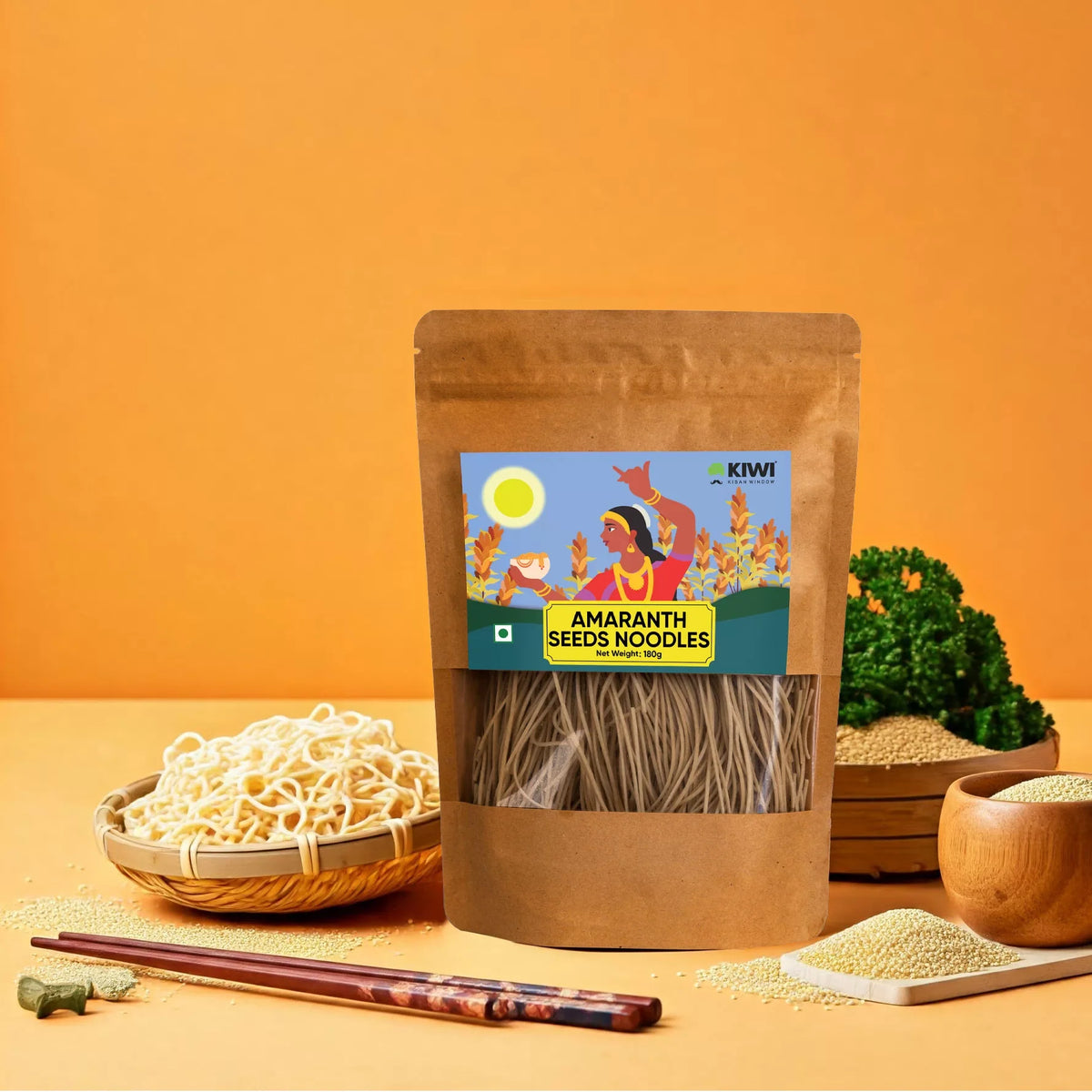 Kiwi Amaranth Seed Noodles