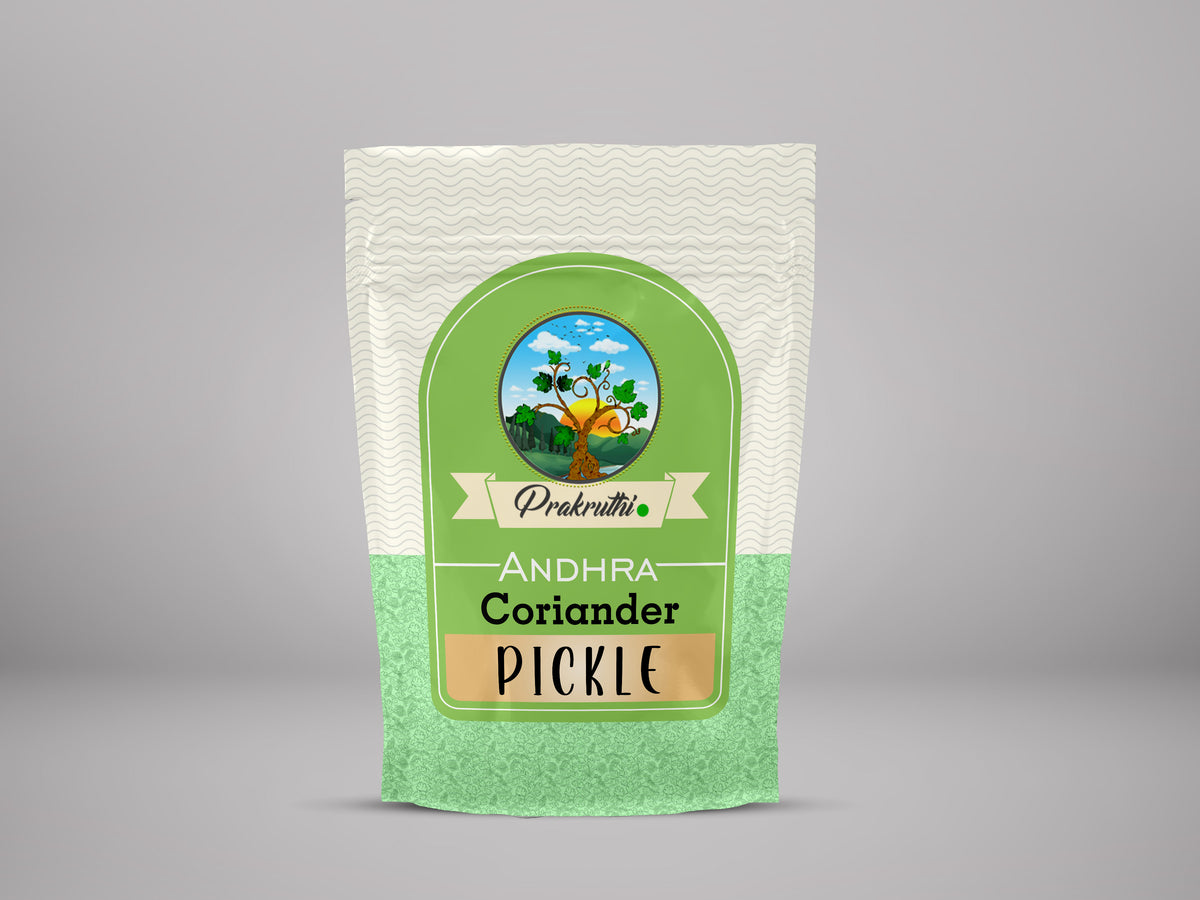 Prakruthi Kothimeera Coriander Pickle Andhra Style - PUSHMYCART
