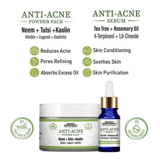 Keya Seth Aromatherapy Anti Acne Powder Pack & Serum Facial Kit