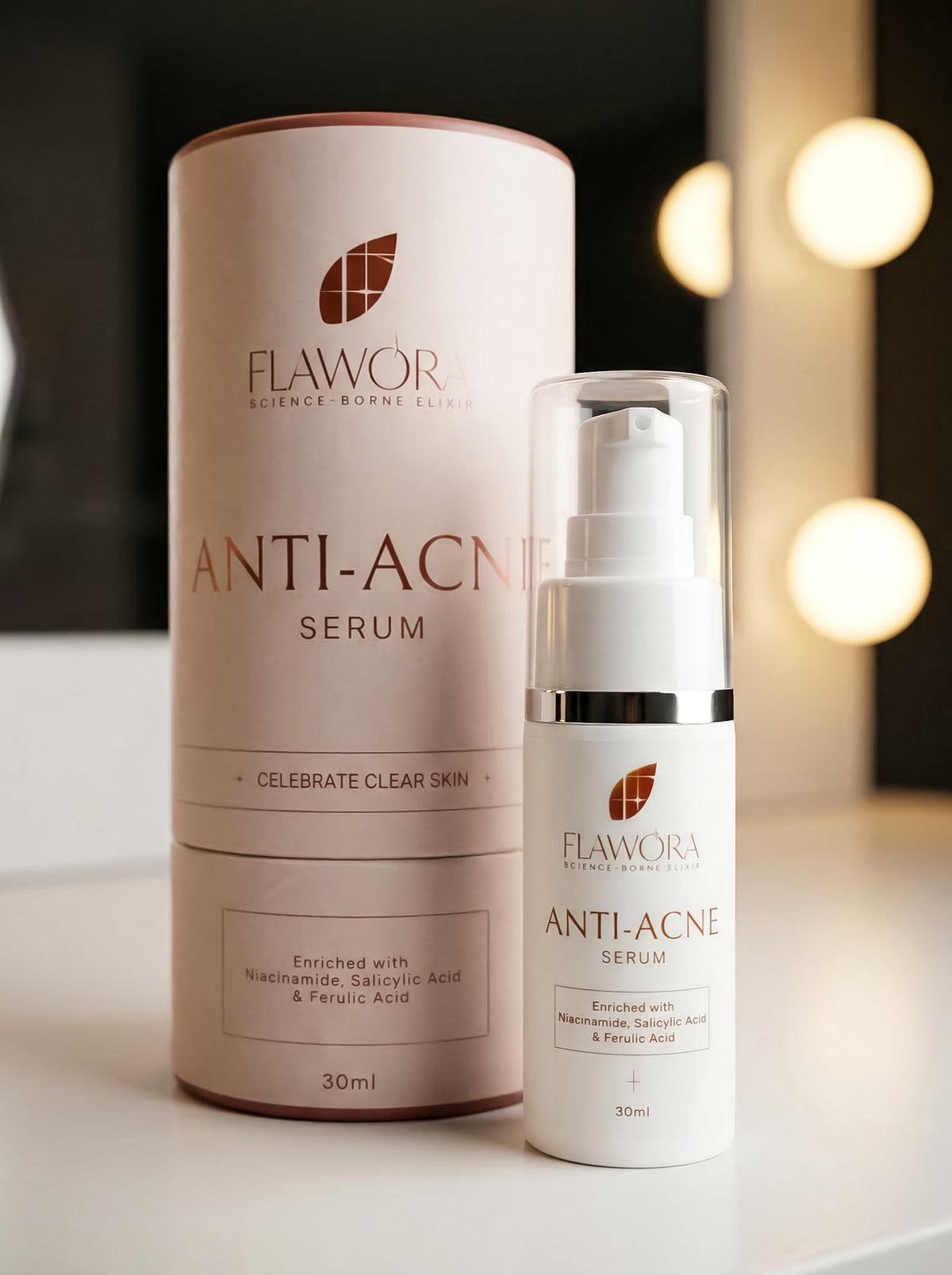 Flawora's 24k Gold + Anti Acne Serum - Combo
