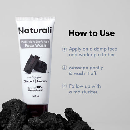 Naturali Pollution Defence Face Wash 50 ml - PUSHMYCART