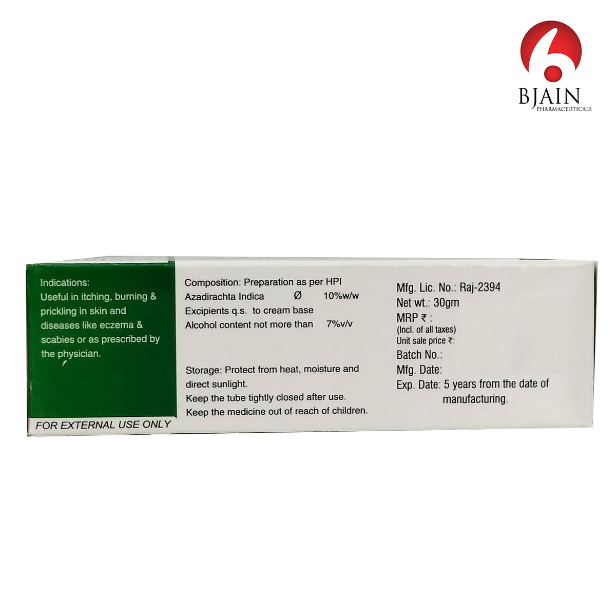 Bjain Azadirachta Indica |Neem Cream