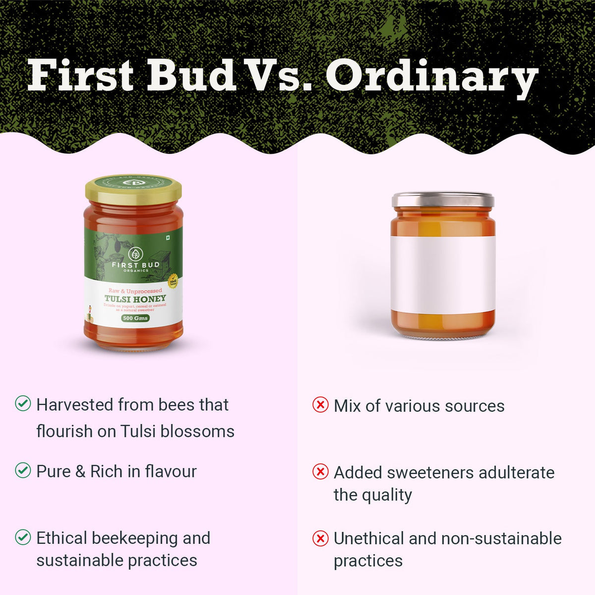 First Bud Organics Tulsi Honey