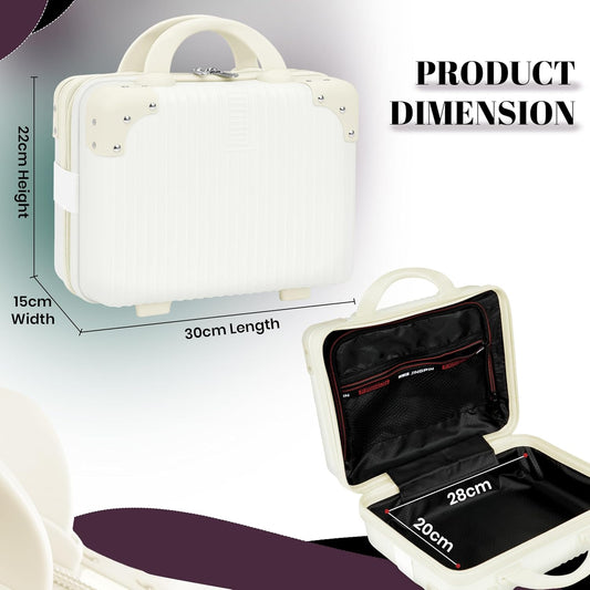 Storite Hard Shell Makeup Vanity Case 29 cm White