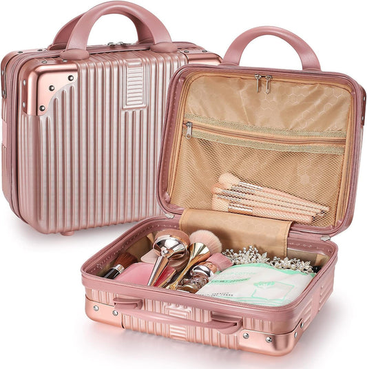 Shoppixo Hard Shell Makeup Vanity Case 30 cm Rose Gold