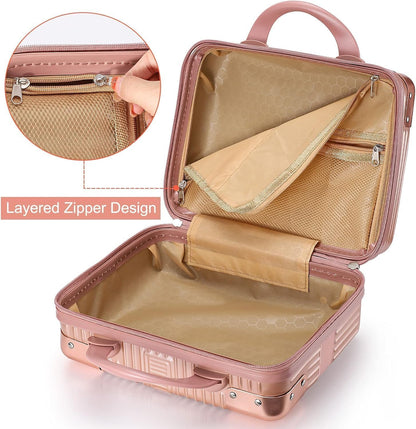 Shoppixo Hard Shell Makeup Vanity Case 30 cm Rose Gold