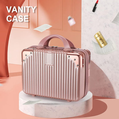 Shoppixo Hard Shell Makeup Vanity Case 30 cm Rose Gold