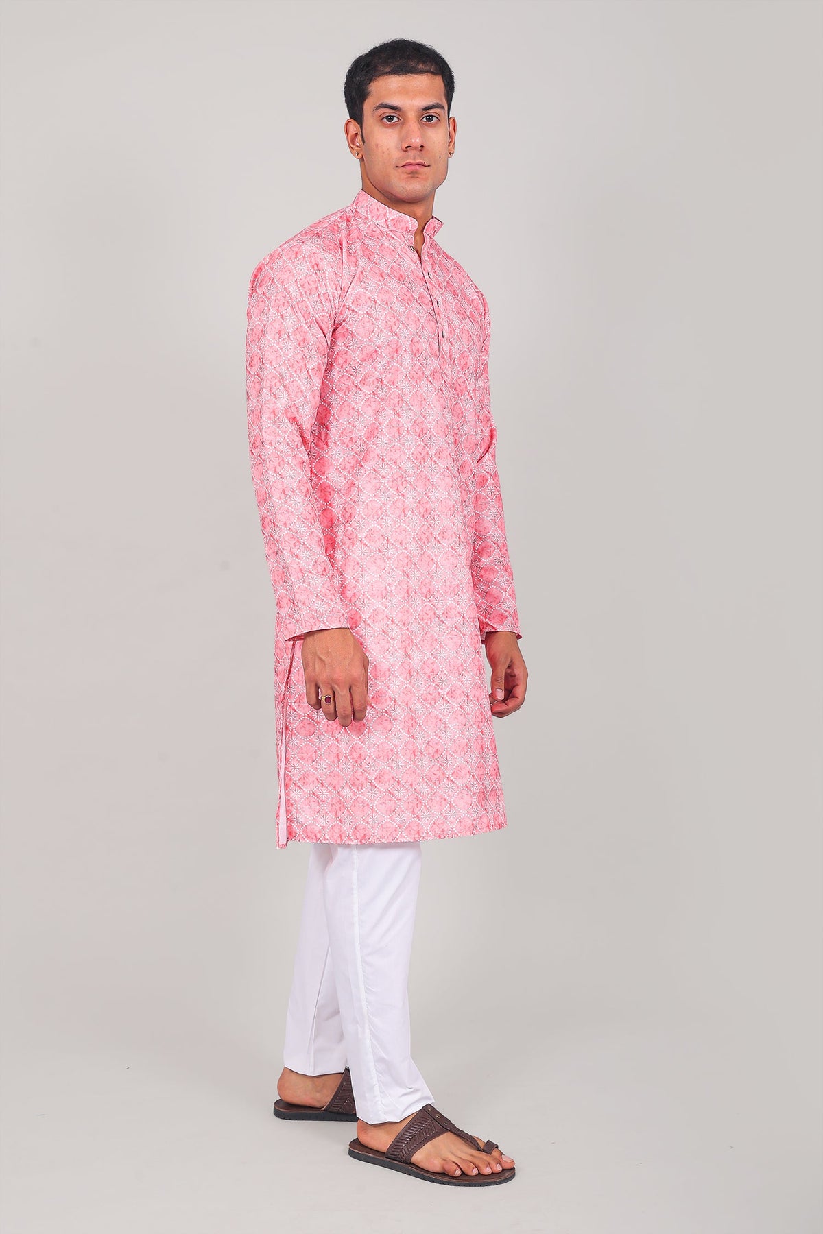 Veshbhoshaa Bluesaanchi Elegantly Casual Pink Kurta Set - PUSHMYCART