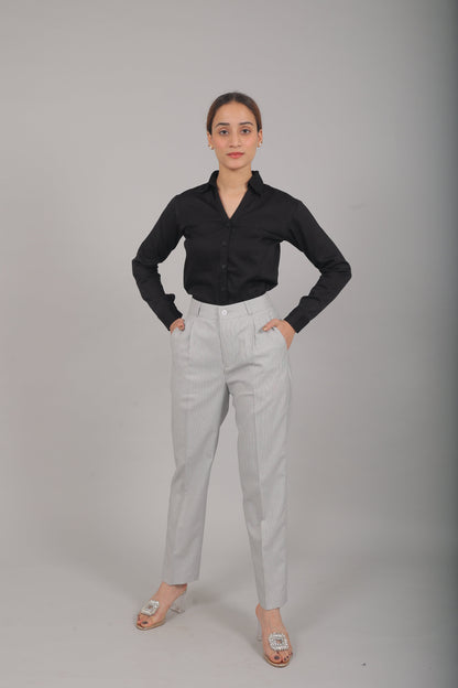 Veshbhoshaa Bluebird Women'S Black And White Checks Trouser - PUSHMYCART