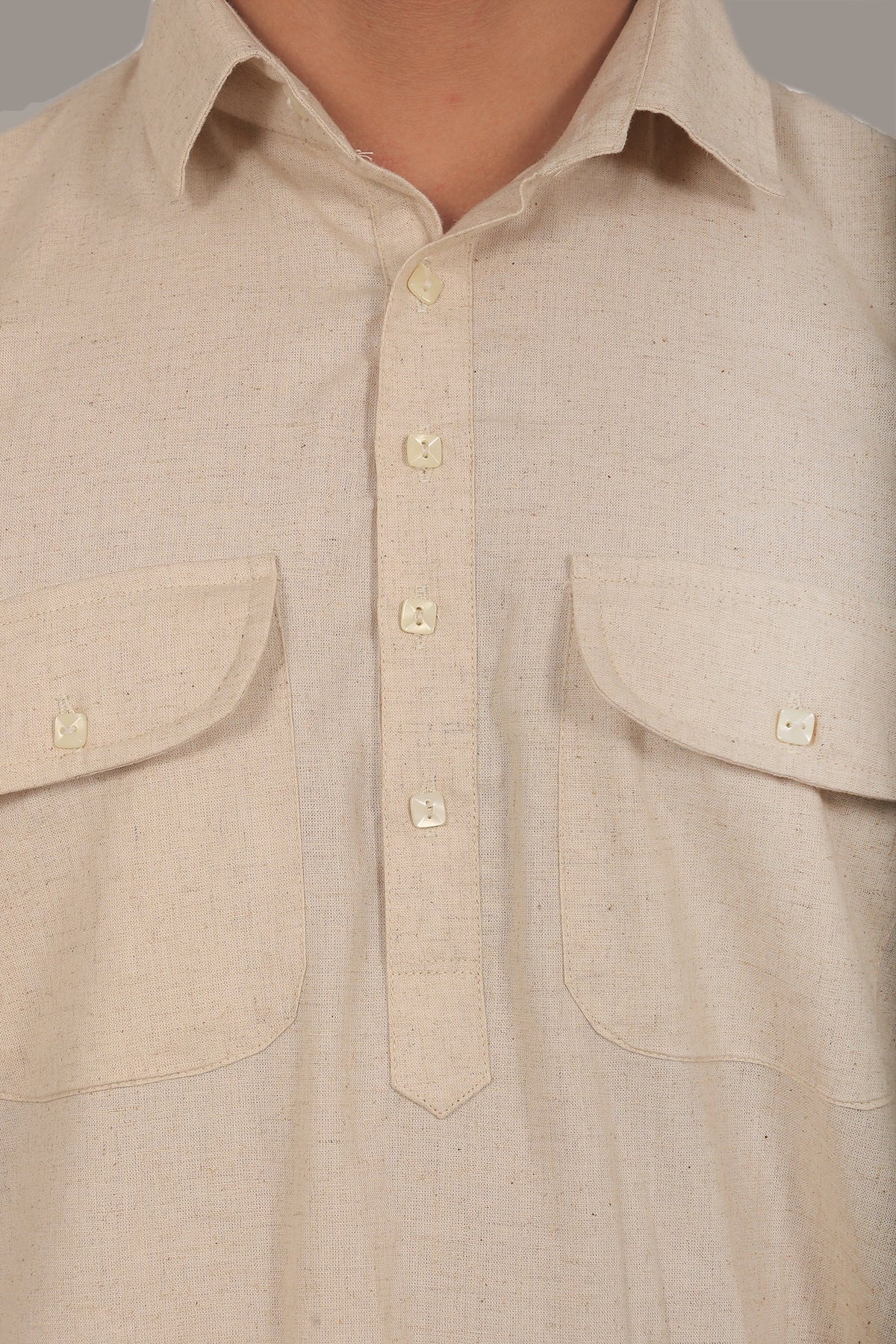 Veshbhoshaa Bluesaanchi Pathani Cream Color Kurta With Trouser Pant - PUSHMYCART