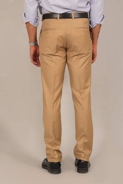 Veshbhoshaa Bluebird Men'S Sand Brown Formal Trouser - PUSHMYCART