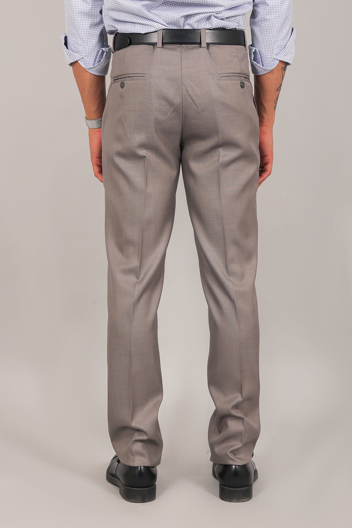 Veshbhoshaa Bluebird Men'S Taupe Formal Trouser - PUSHMYCART