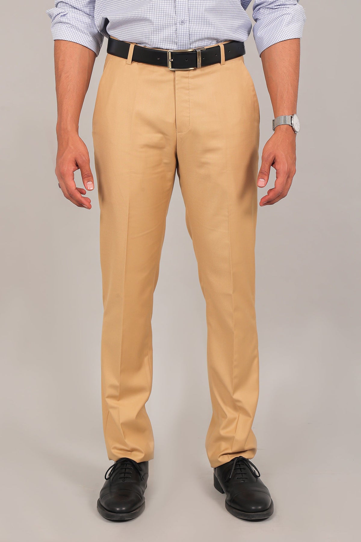 BLUEBIRD MEN'S BEIGE FORMAL TROUSER