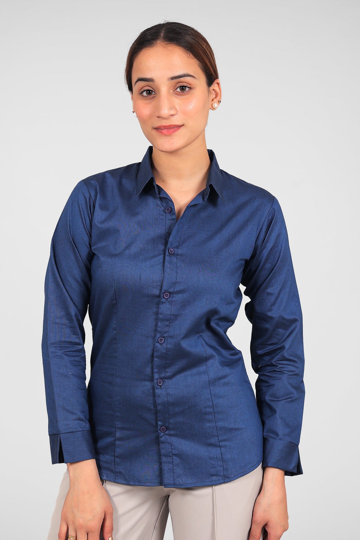 Veshbhoshaa Bluebird Women'S Blue Shirt - PUSHMYCART
