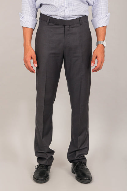 Veshbhoshaa Bluebird Men'S Ash Black Formal Trouser - PUSHMYCART