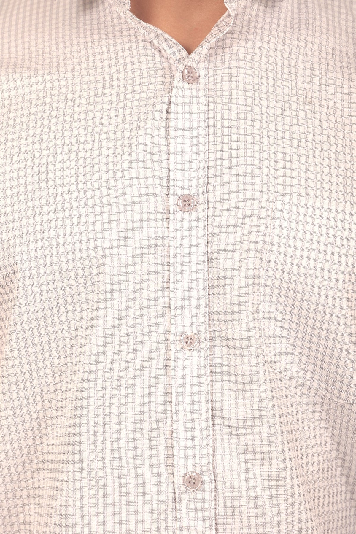Veshbhoshaa Bluebird Men'S Light Slate Grey Check Shirt - PUSHMYCART