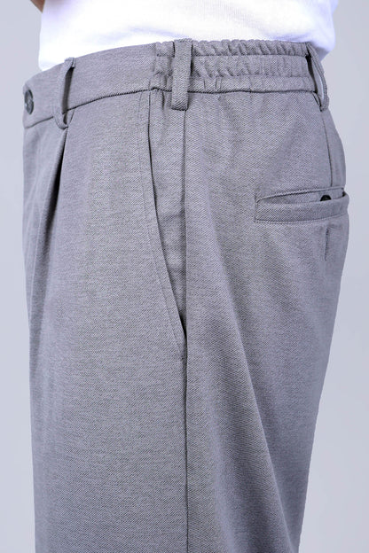 Veshbhoshaa Bluebird Korean Pleated Pant Grey Color - PUSHMYCART