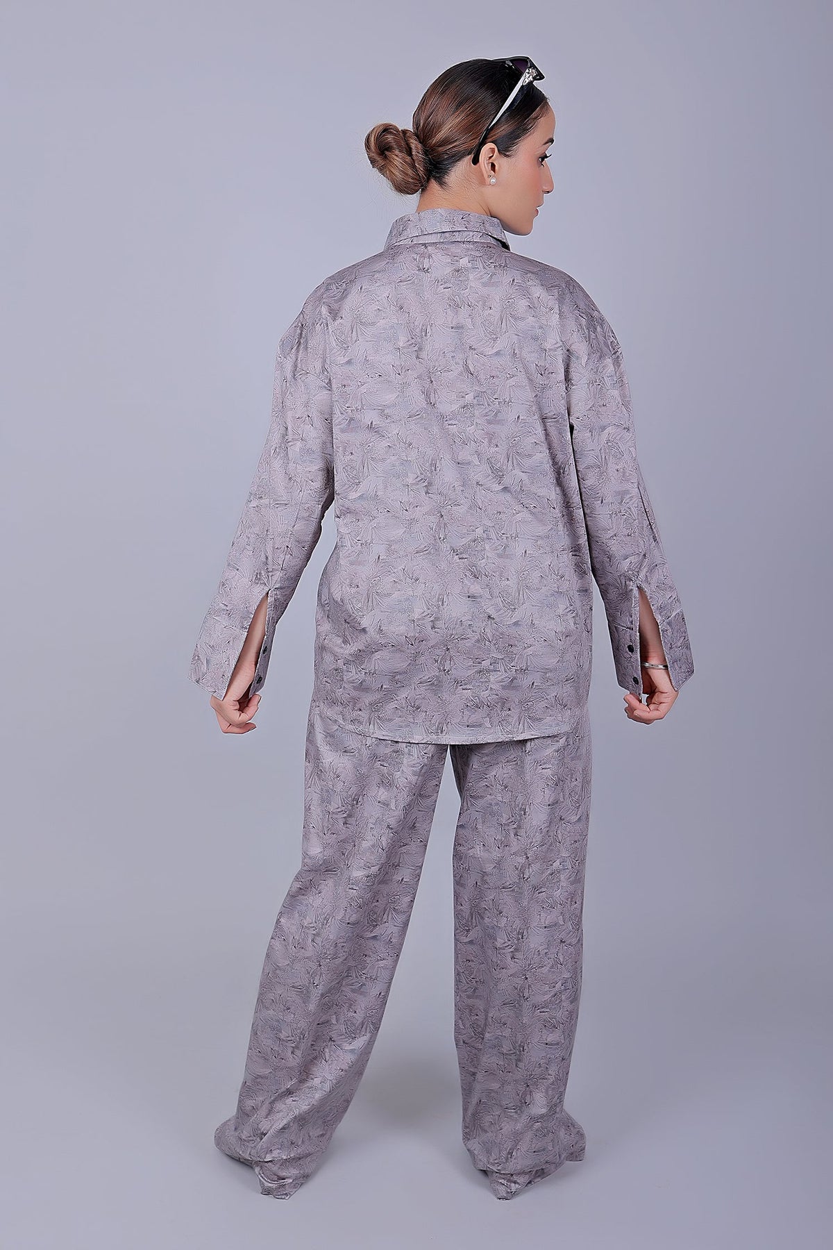 Veshbhoshaa Bluebird Women'S Printed Co-Ord Set Lavender - PUSHMYCART
