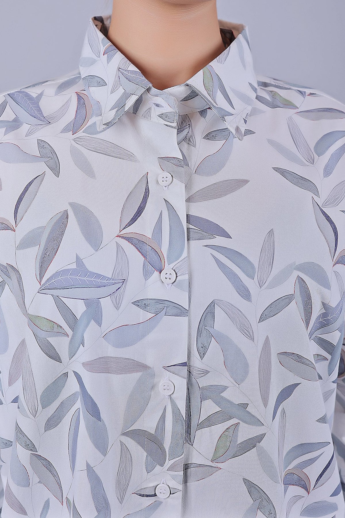 Veshbhoshaa Bluebird Women'S Printed Co-Ord Set White Leaf - PUSHMYCART