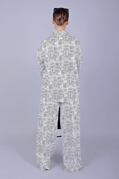 Veshbhoshaa Bluebird Women'S Printed Co-Ord Set Black And White - PUSHMYCART