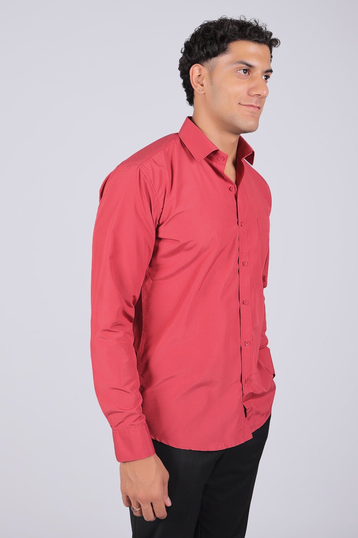 Veshbhoshaa Bluebird Persian Red Men'S Office Shirt - PUSHMYCART