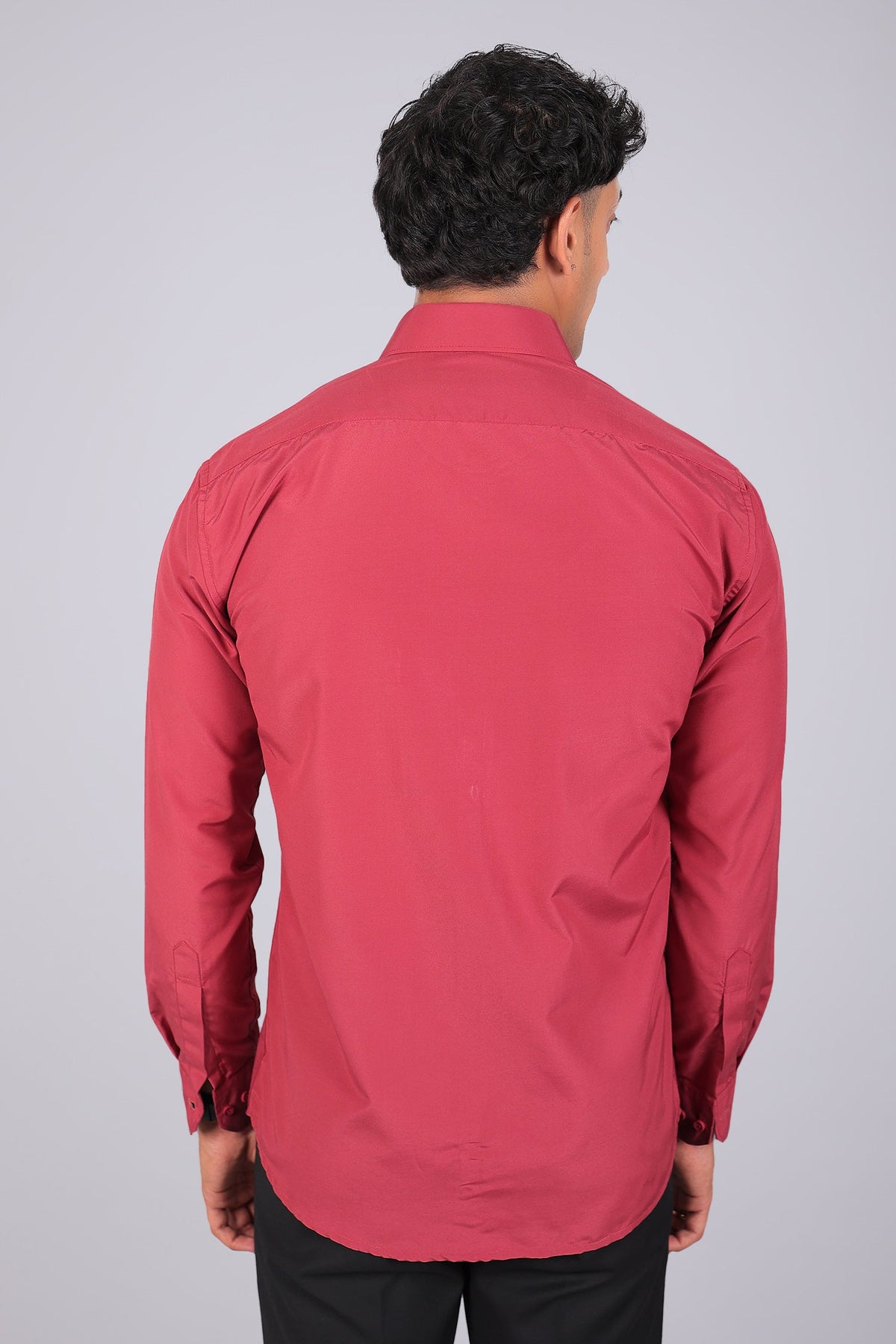 Veshbhoshaa Bluebird Persian Red Men'S Office Shirt - PUSHMYCART