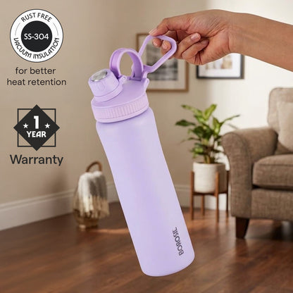 Borosil Active Vaccum Insulated Bottle Lavender