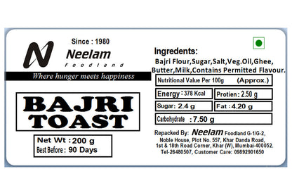 Neelam Foodland Bajra Toast 