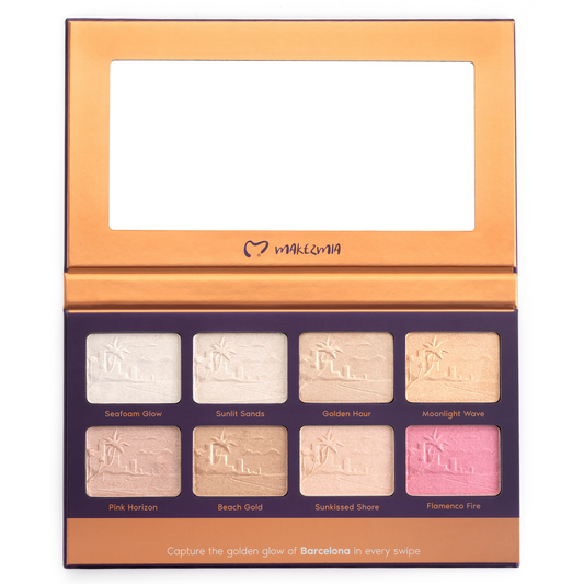 MAKEZMIA WHEN IN BARCELONA - 8 Color Highlighter Palette