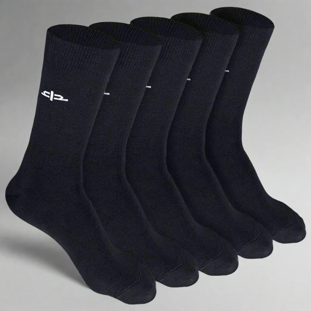 Heelium Bamboo Men Crew Socks (Thin & Light) - 5 Pairs