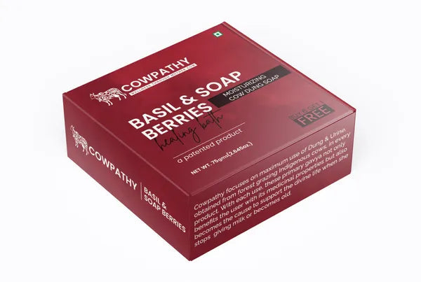 Cowpathy Basil|Soap Berries Cow Dung Bath Soap – PUSHMYCART