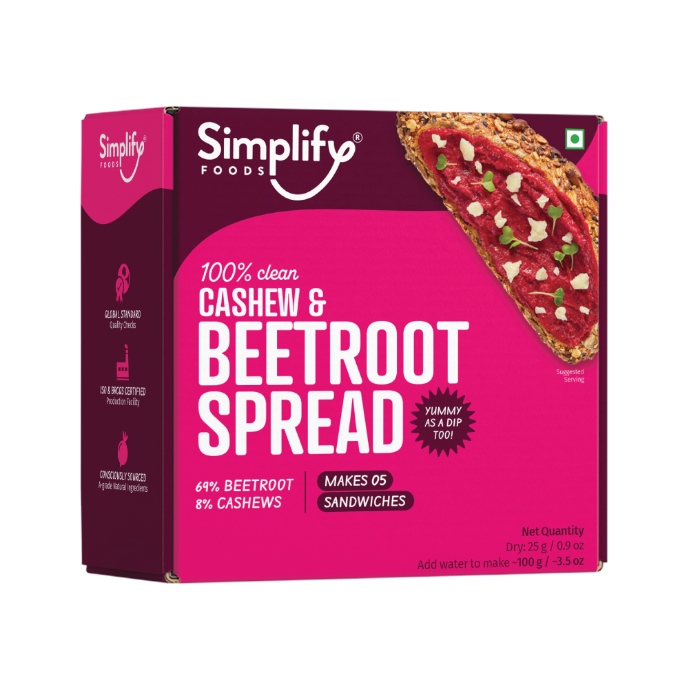Simplify Foods Cashew & Beetroot Spread - PUSHMYCART