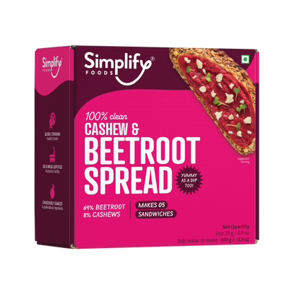 Simplify Foods Cashew & Beetroot Spread - PUSHMYCART