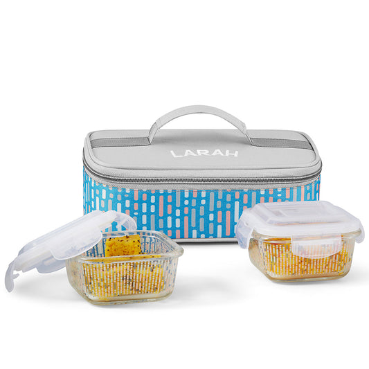 Borosil Larah Vogue Square Glass Lunchbox