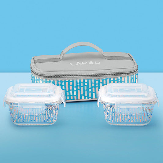 Borosil Larah Vogue Square Glass Lunchbox