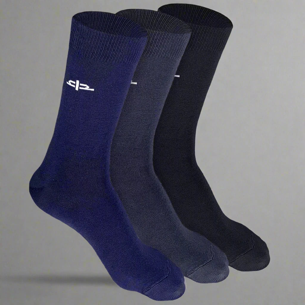 Heelium Bamboo Men Crew Socks (Thin & Light) - 3 Pairs