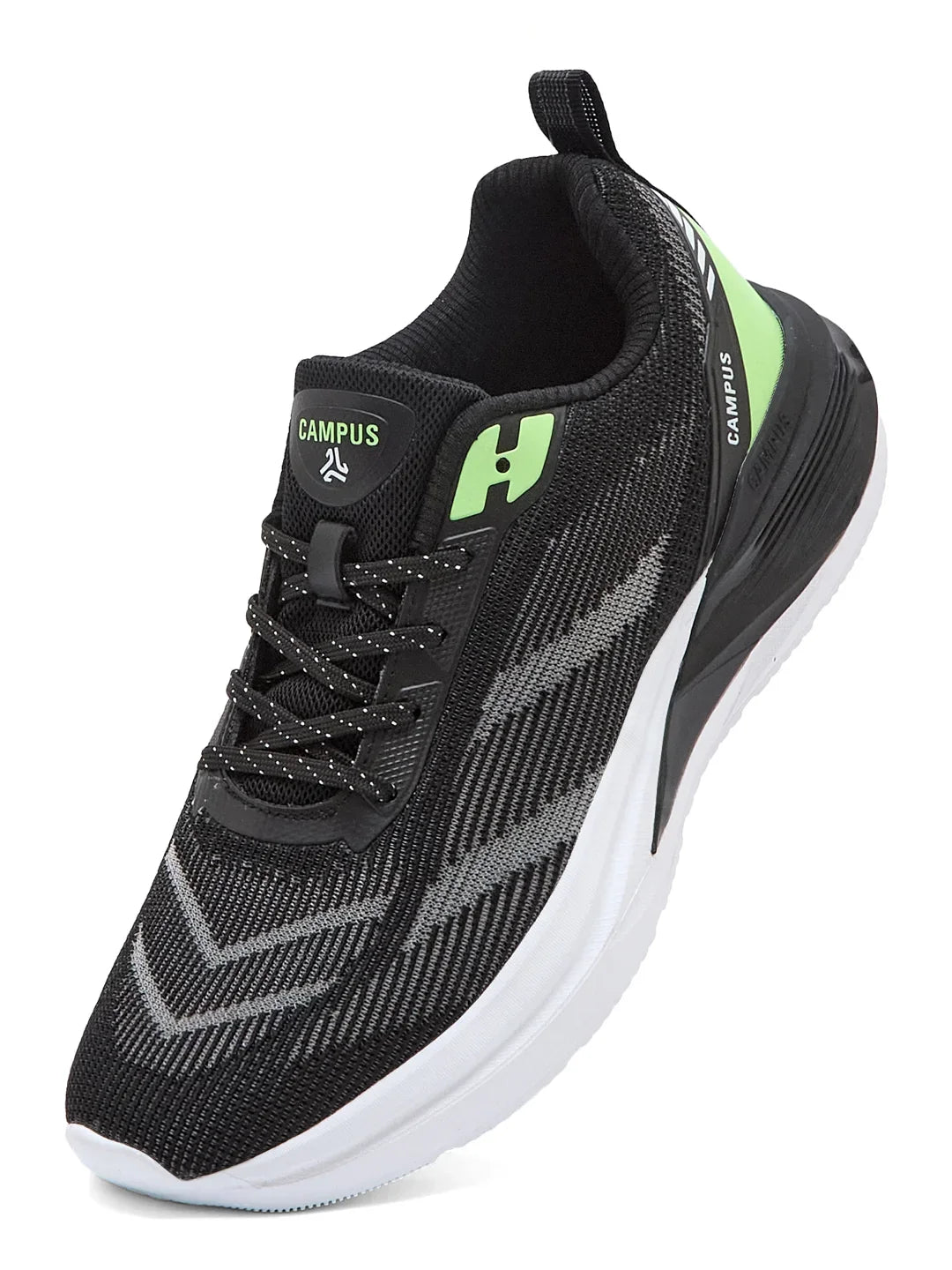 Campus BITRO Black Mens Running Shoes