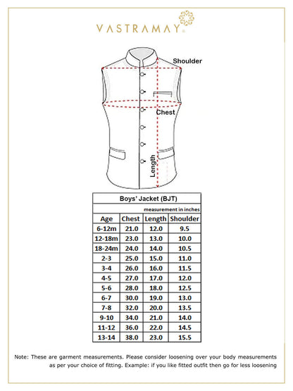JBN CREATION Boy's Pink Sequin Embellished Foam Quilted Nehru Jacket - PUSHMYCART