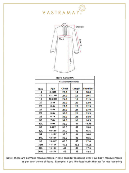vastramay boys green cotton kurta