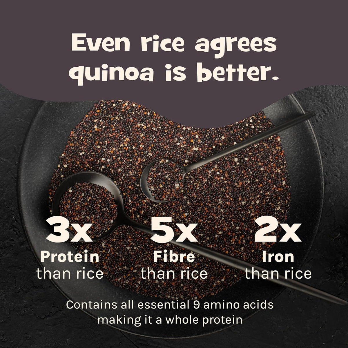 Nourish You Black quinoa | Superfood | Wholegrain 500gm