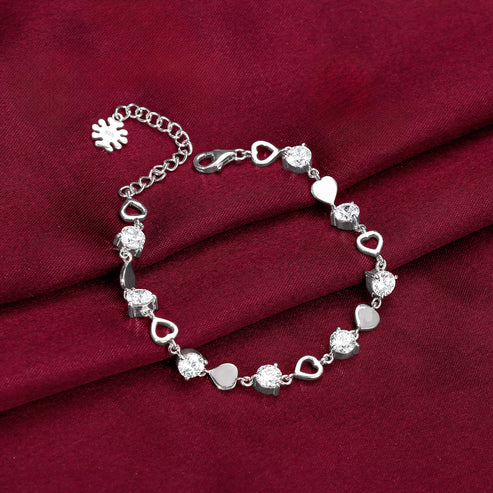 Giva Silver Heartlock Bracelet