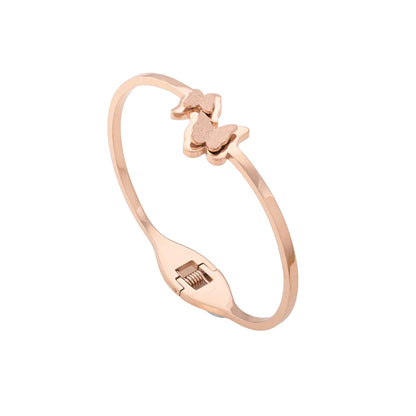 Palmonas Butterfly Charm Cuff Bracelet rose gold