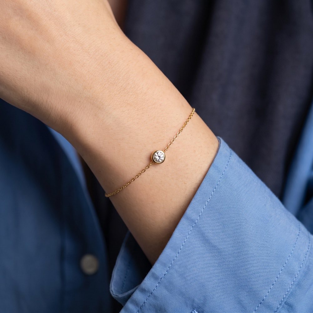 Palmonas Elegant Solitaire Crystal Bracelet – PUSHMYCART
