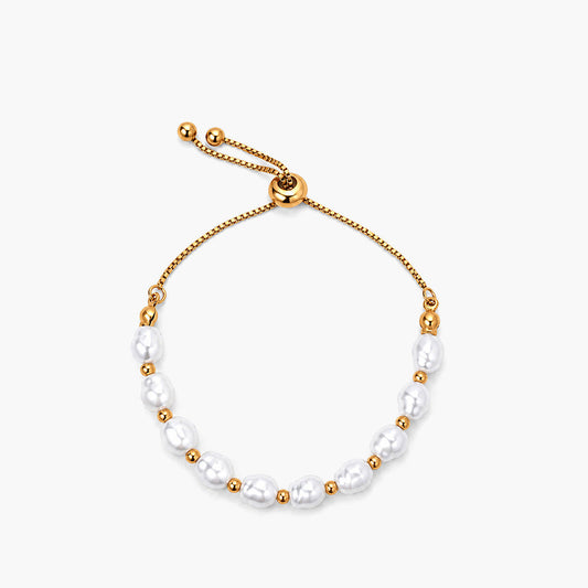 Palmonas Aurelia Pearl Drawstring Bracelet