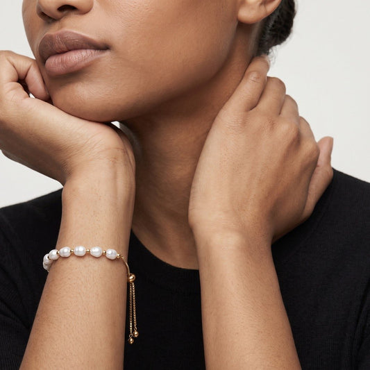 Palmonas Aurelia Pearl Drawstring Bracelet