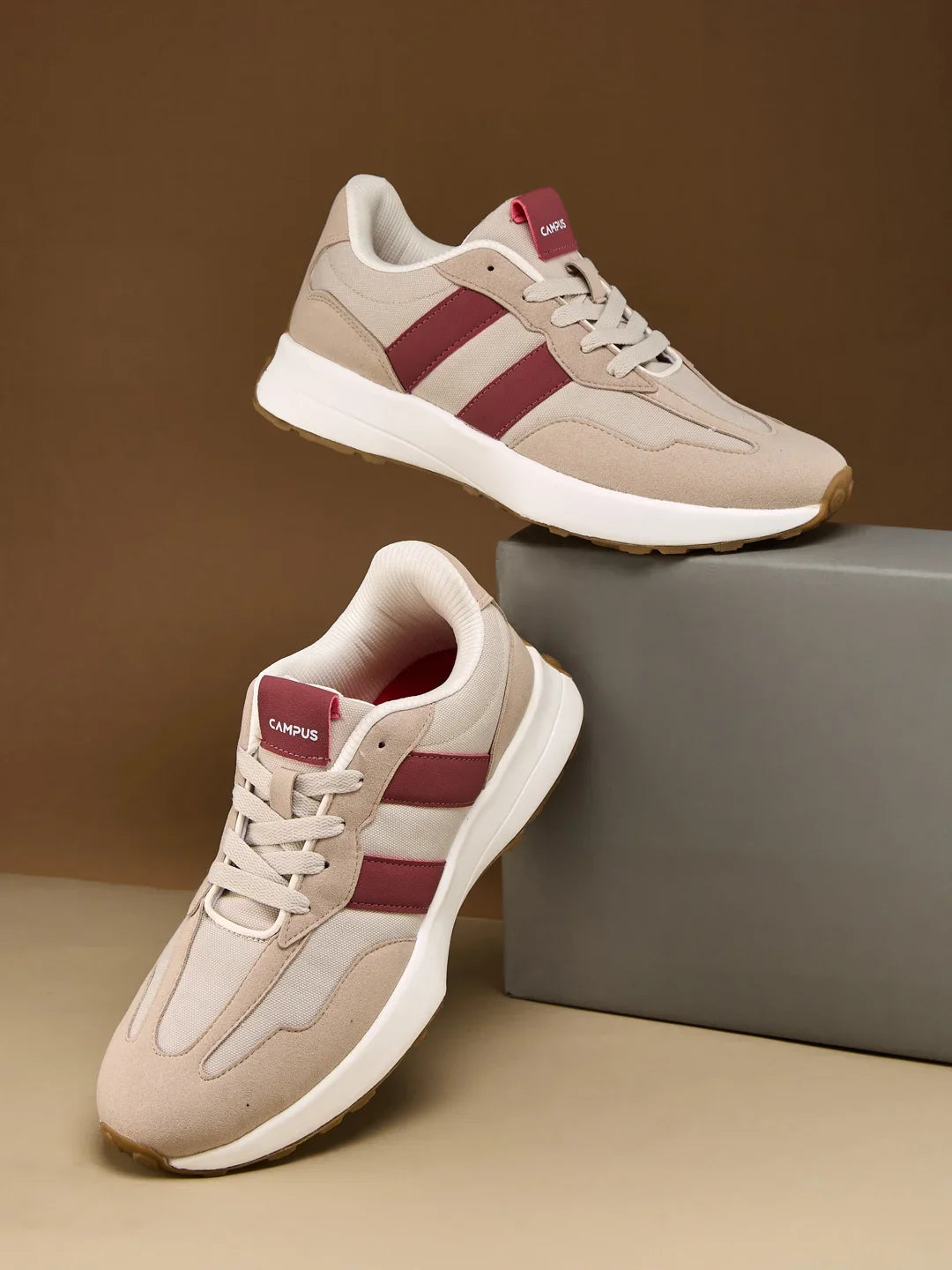 Campus BRISK Beige Mens Sneakers