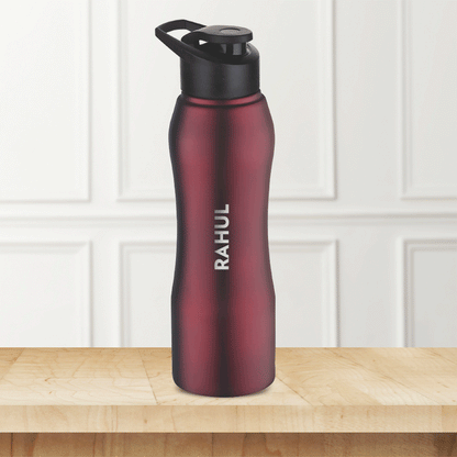 Borosil Personalised Grip n Sip Single Wall Bottle Maroon