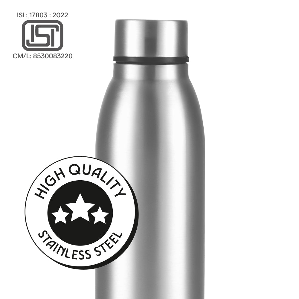 Borosil Glacier Stainless Steel Single Wall Bottle