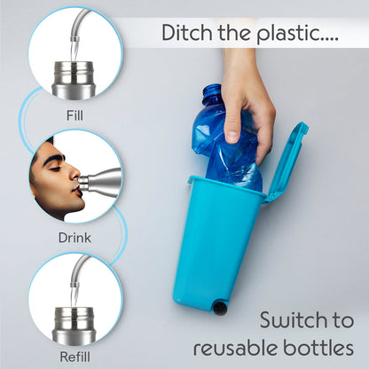 Borosil Bolt Single Wall Stainless Steel Bottle