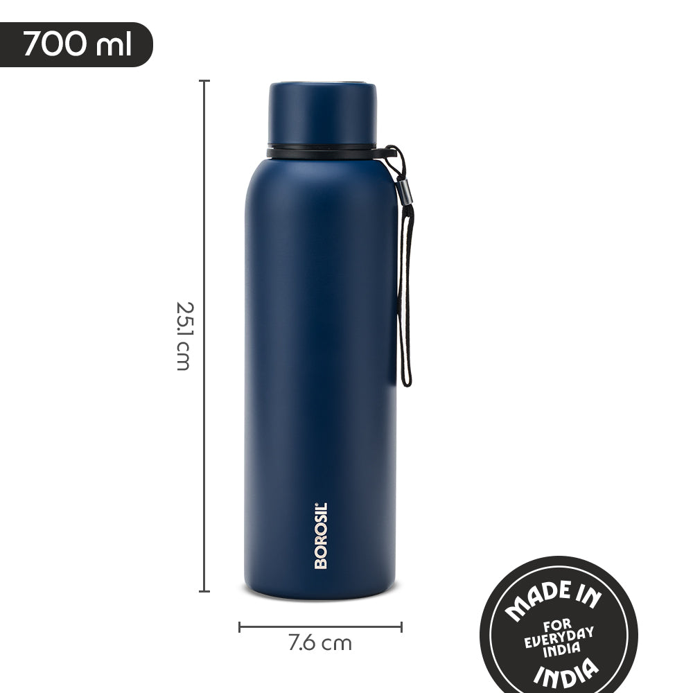 Borosil Personalised Trek Indigo Bottle